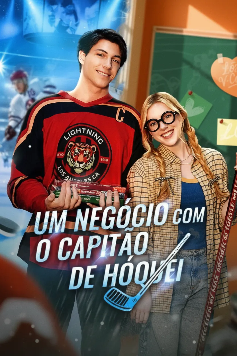 Capa de Um Negócio com O Capitão de Hóquei - (A Deal with The Hockey)