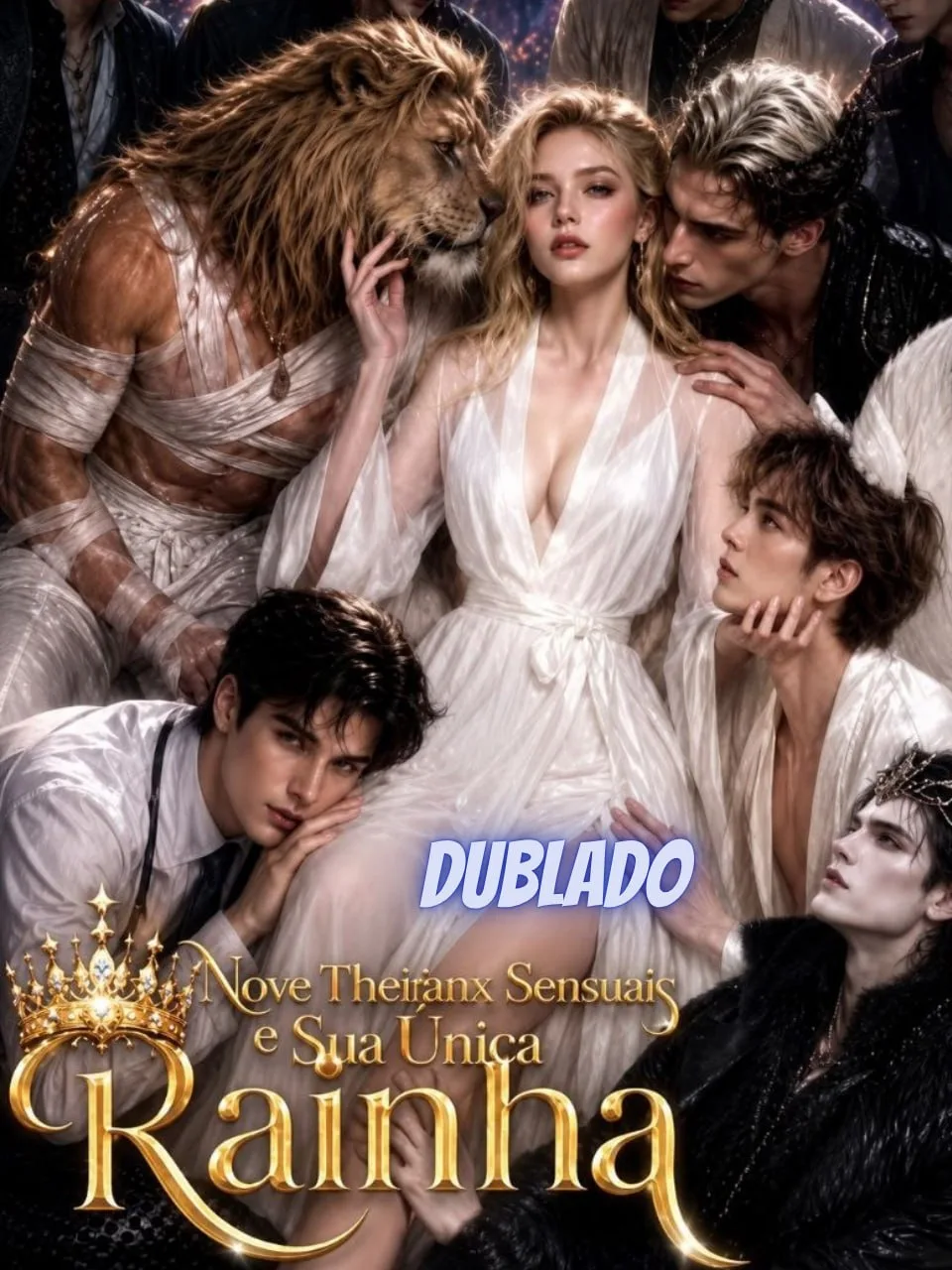 Capa de Nove Therians Sensuais e Sua Única Rainha (Nine Hot Therians and Their Only One Queen)