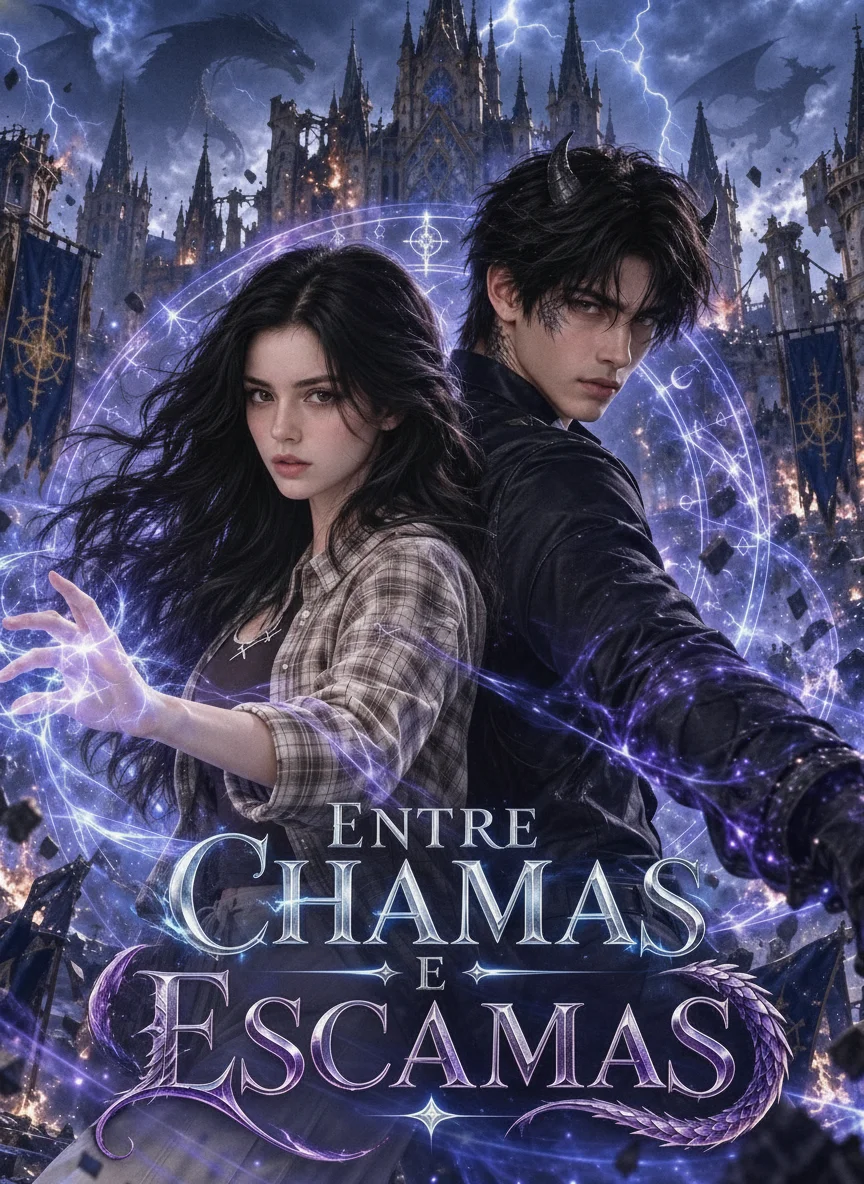 Capa de Entre Chamas e Escamas