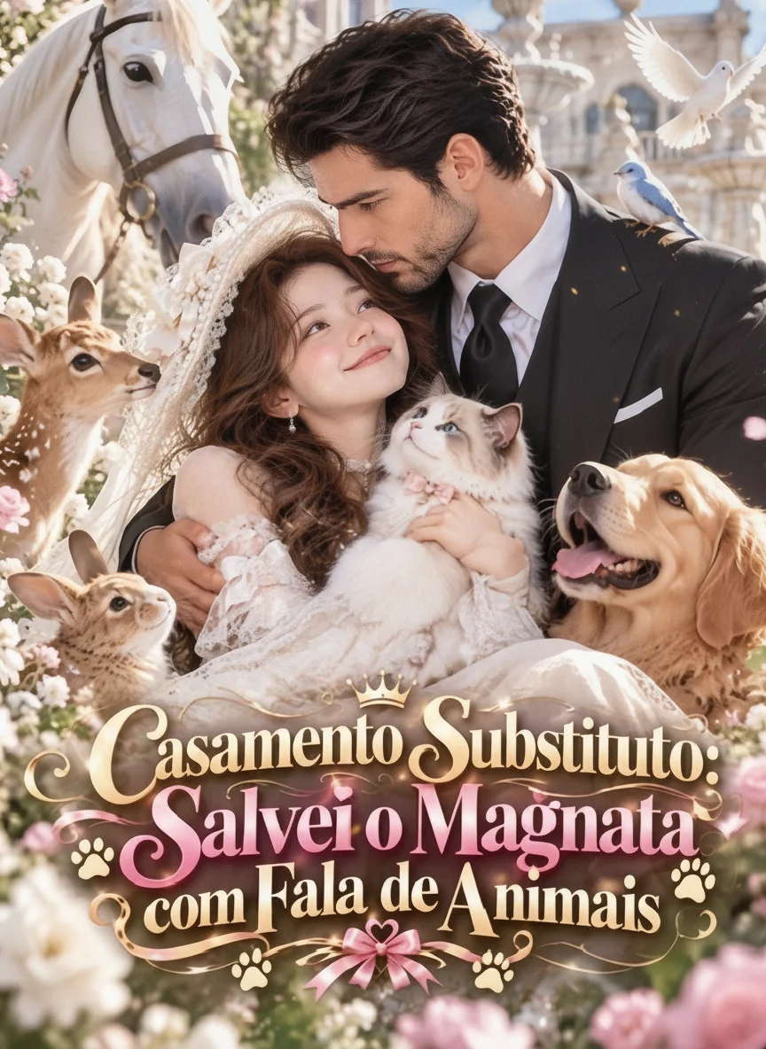 Capa de Casamento Substituto: Salvei o Magnata com Fala de Animais